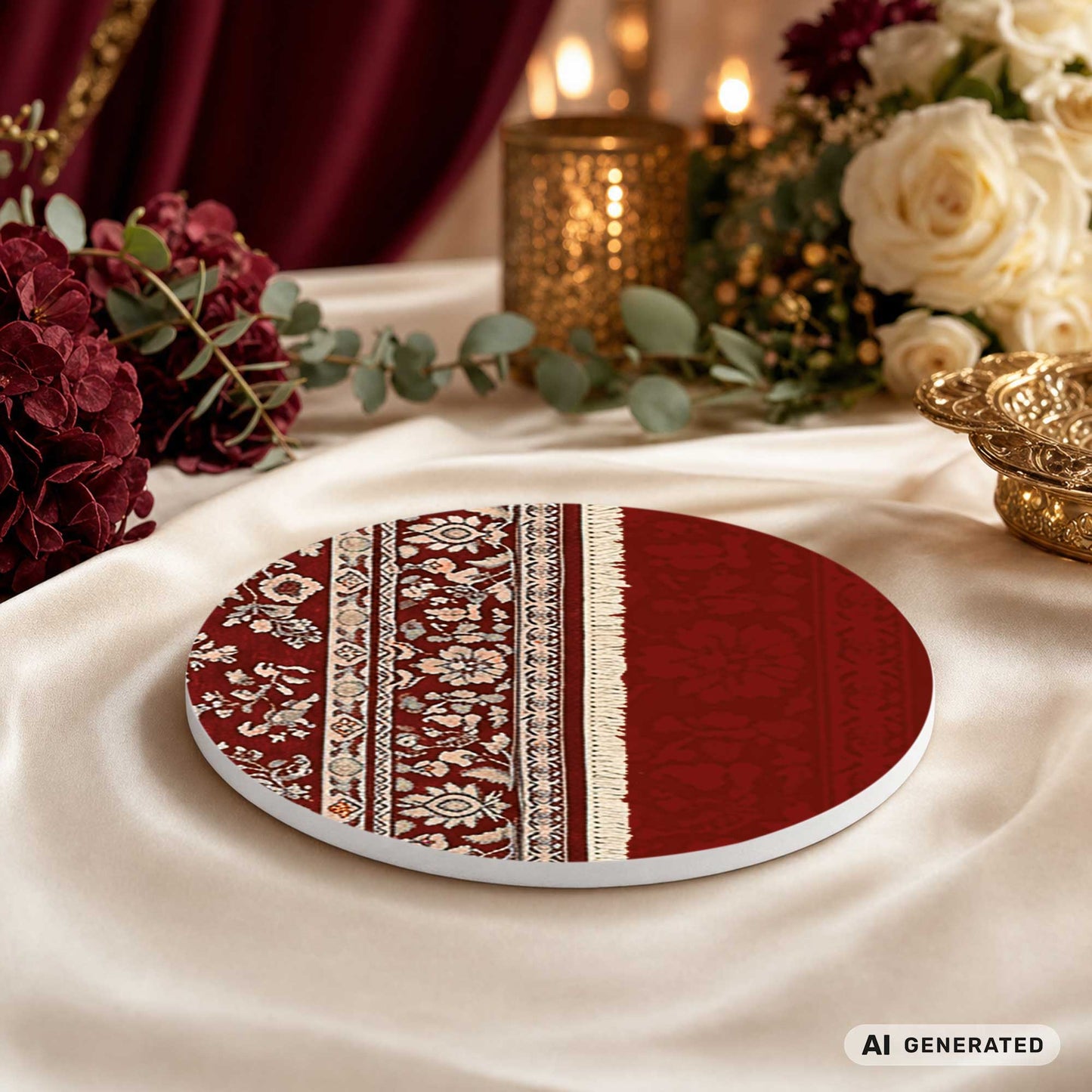 Orient rot LED-Untersetzer – Hochzeit – Produktfoto