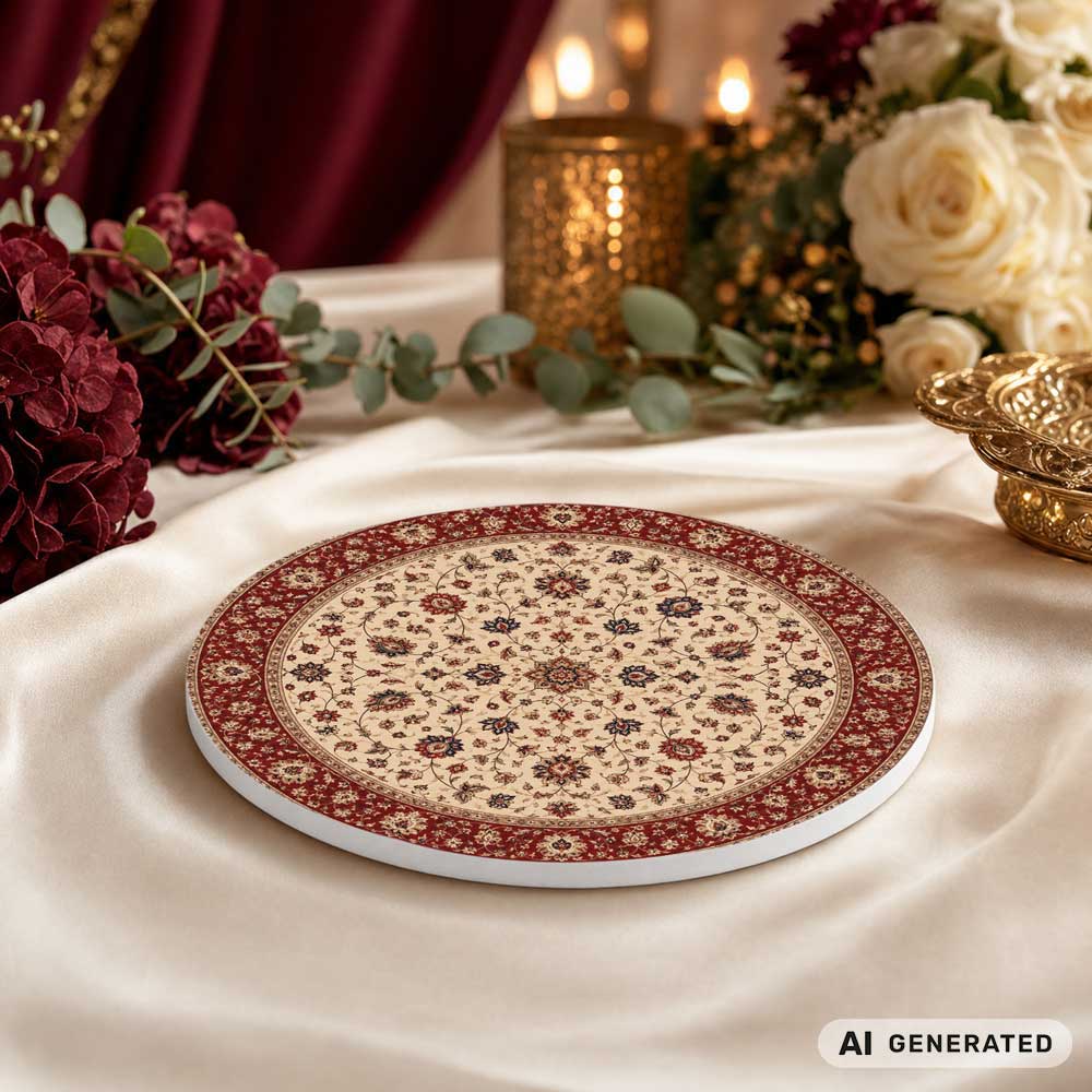 Teppich floral Untersetzer – Hochzeit – Produktfoto