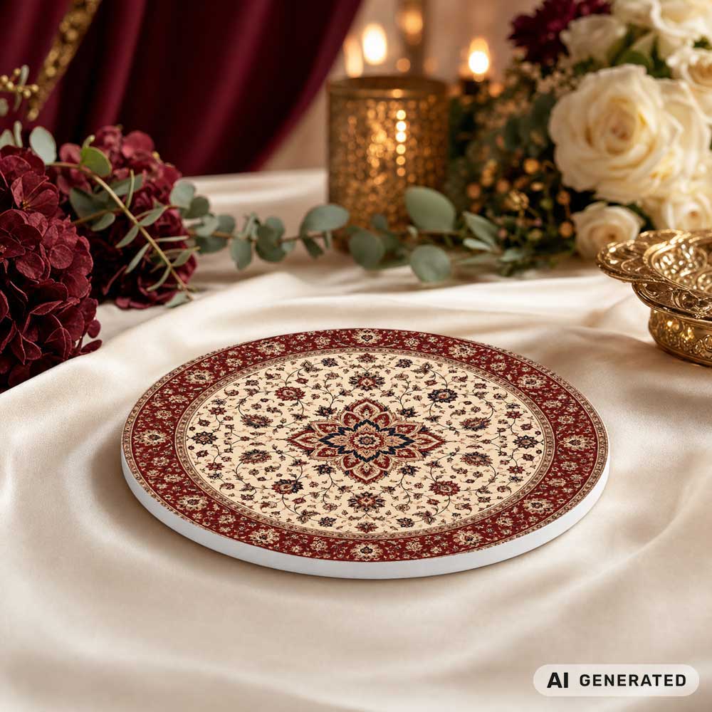 Teppich Blume Untersetzer – Hochzeit – Produktfoto
